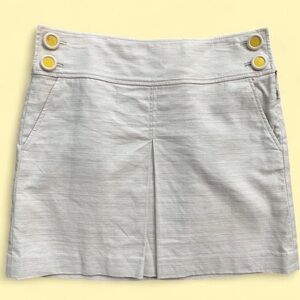 Retro Preppy Nautical Khaki Mini Skirt